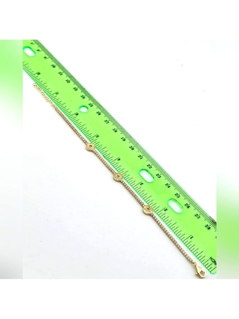 Elegant Gold Tone Bracelet Stamped 925 - Picture 4 of 9